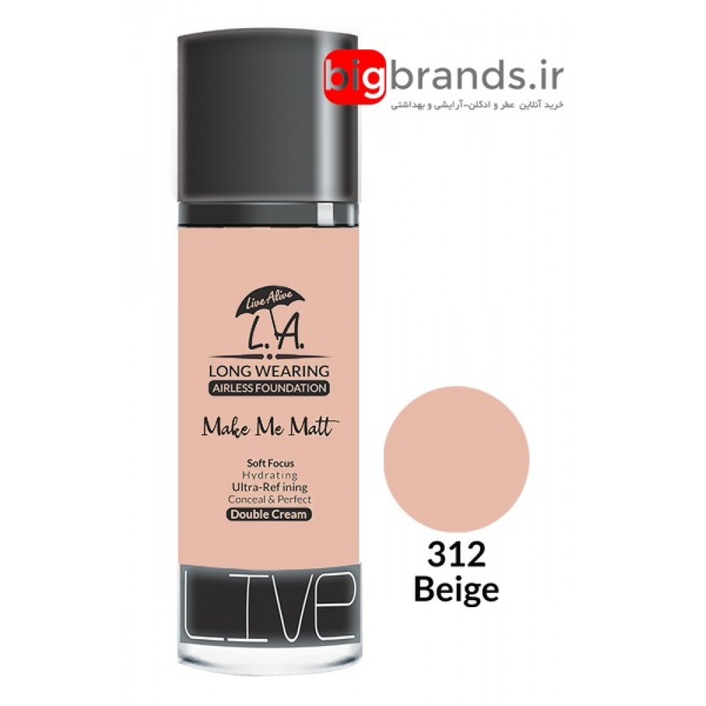 Live Alive l.a double cream oil free کرم پودر ال ای 312
