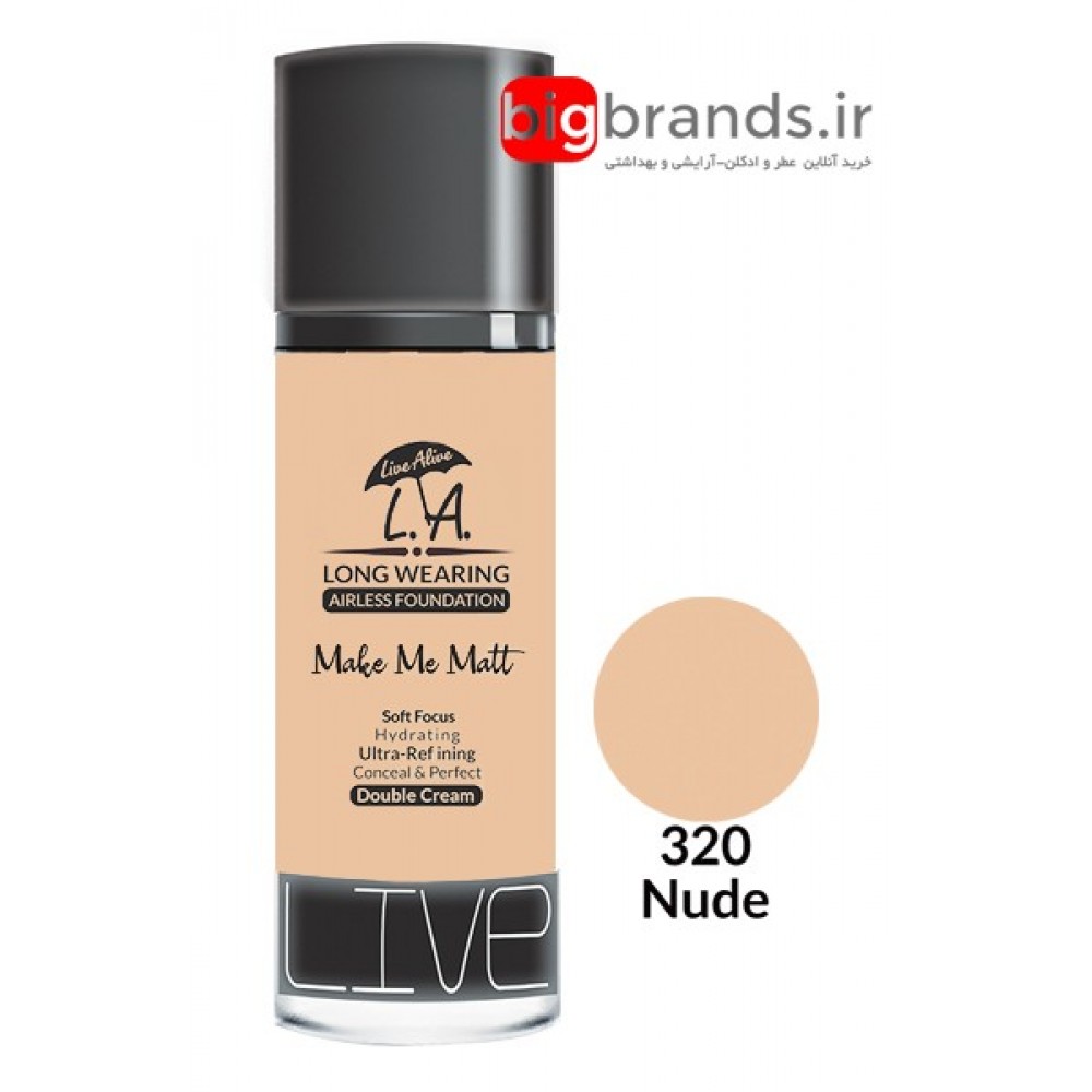 Live Alive l.a double cream oil free کرم پودر ال ای 320