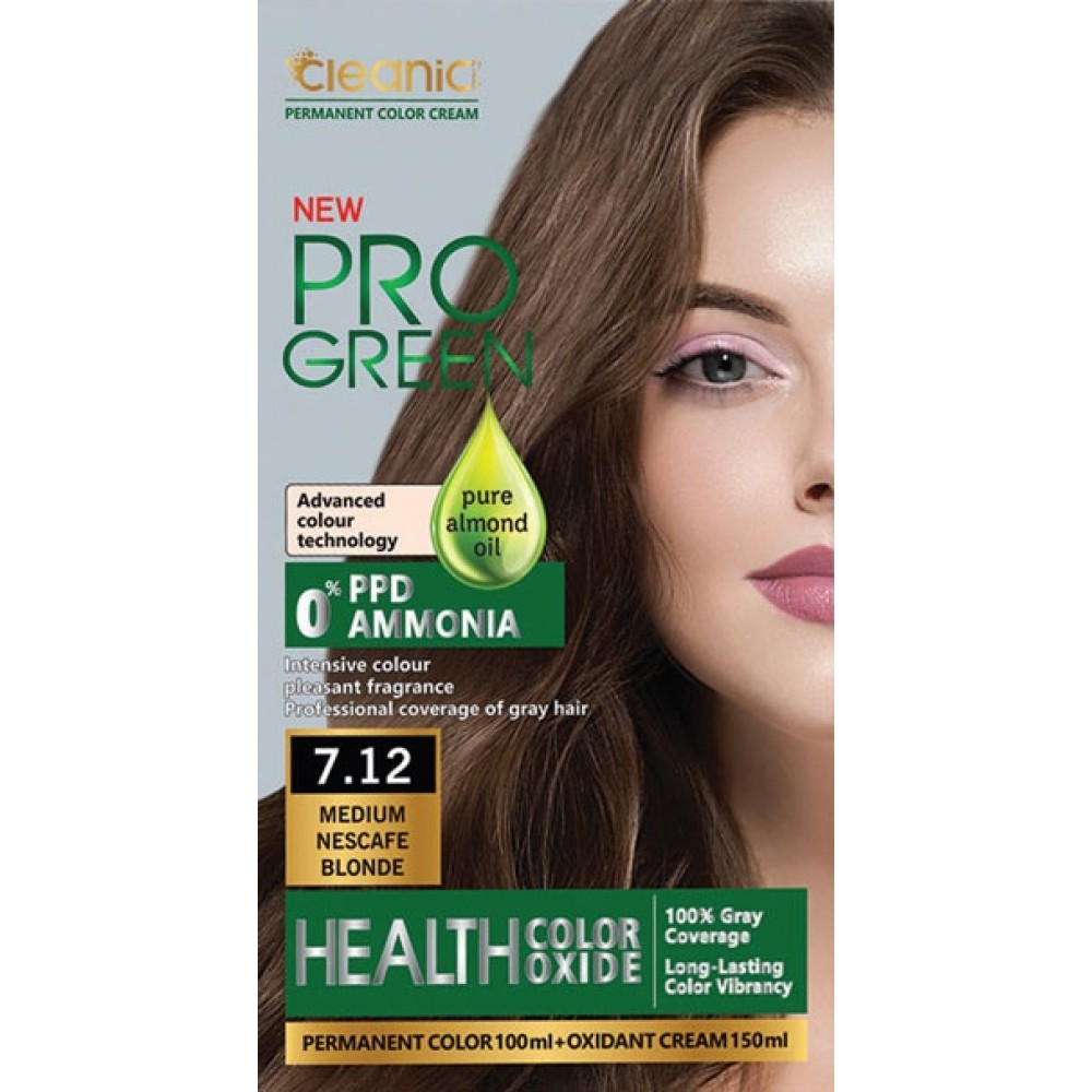 7.12 کیت رنگ موی بدون آمونیاک کلینیک کیندی Cleanic