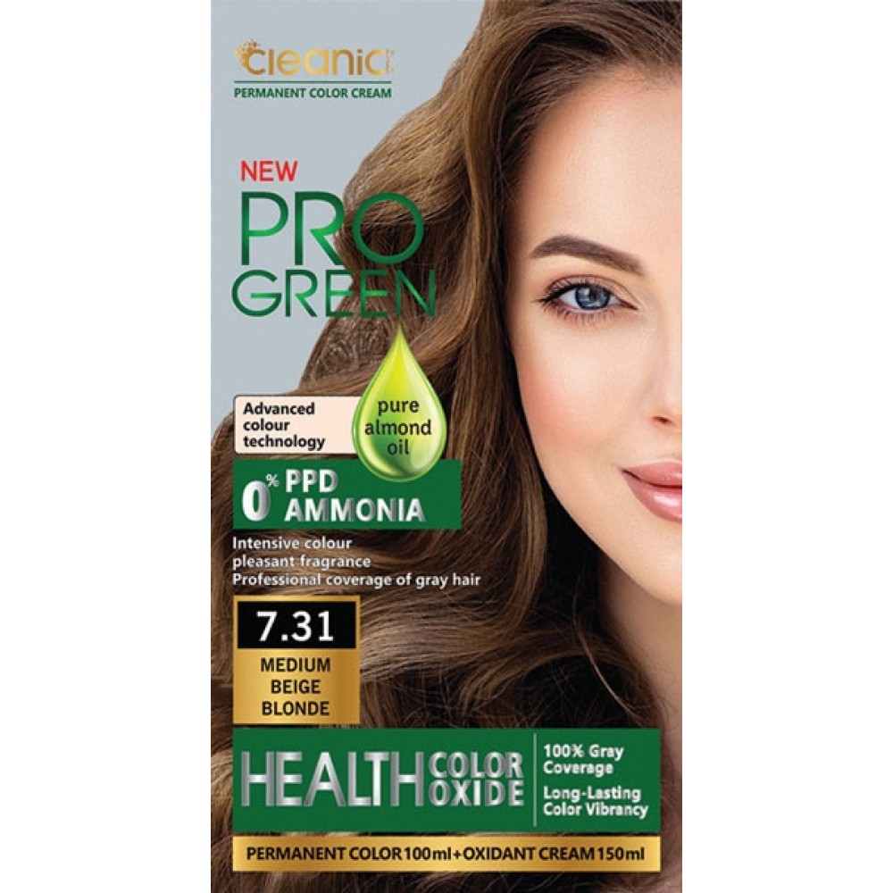 7.31 کیت رنگ موی بدون آمونیاک کلینیک کیندی Cleanic