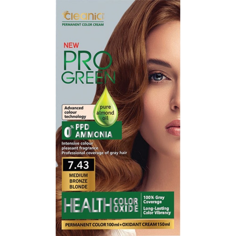 7.43 کیت رنگ موی بدون آمونیاک کلینیک کیندی Cleanic