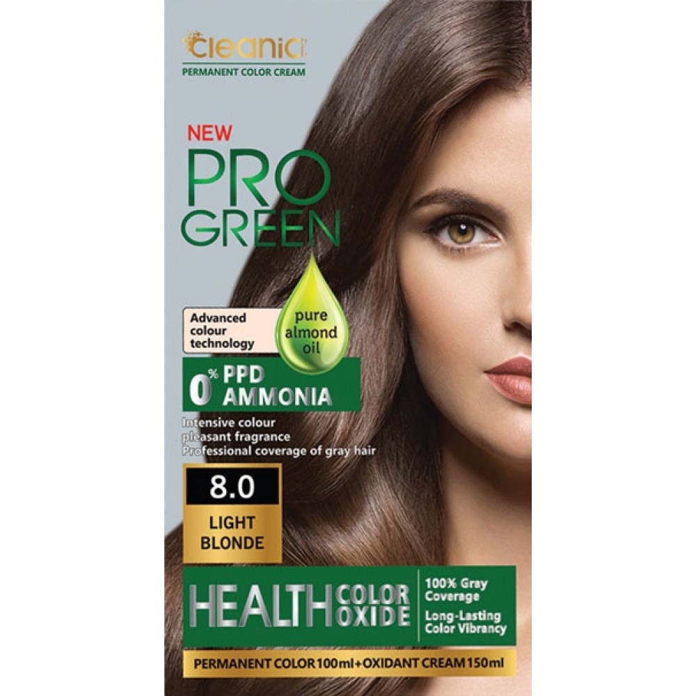 N 8.0 کیت رنگ موی بدون آمونیاک کلینیک کیندی Cleanic