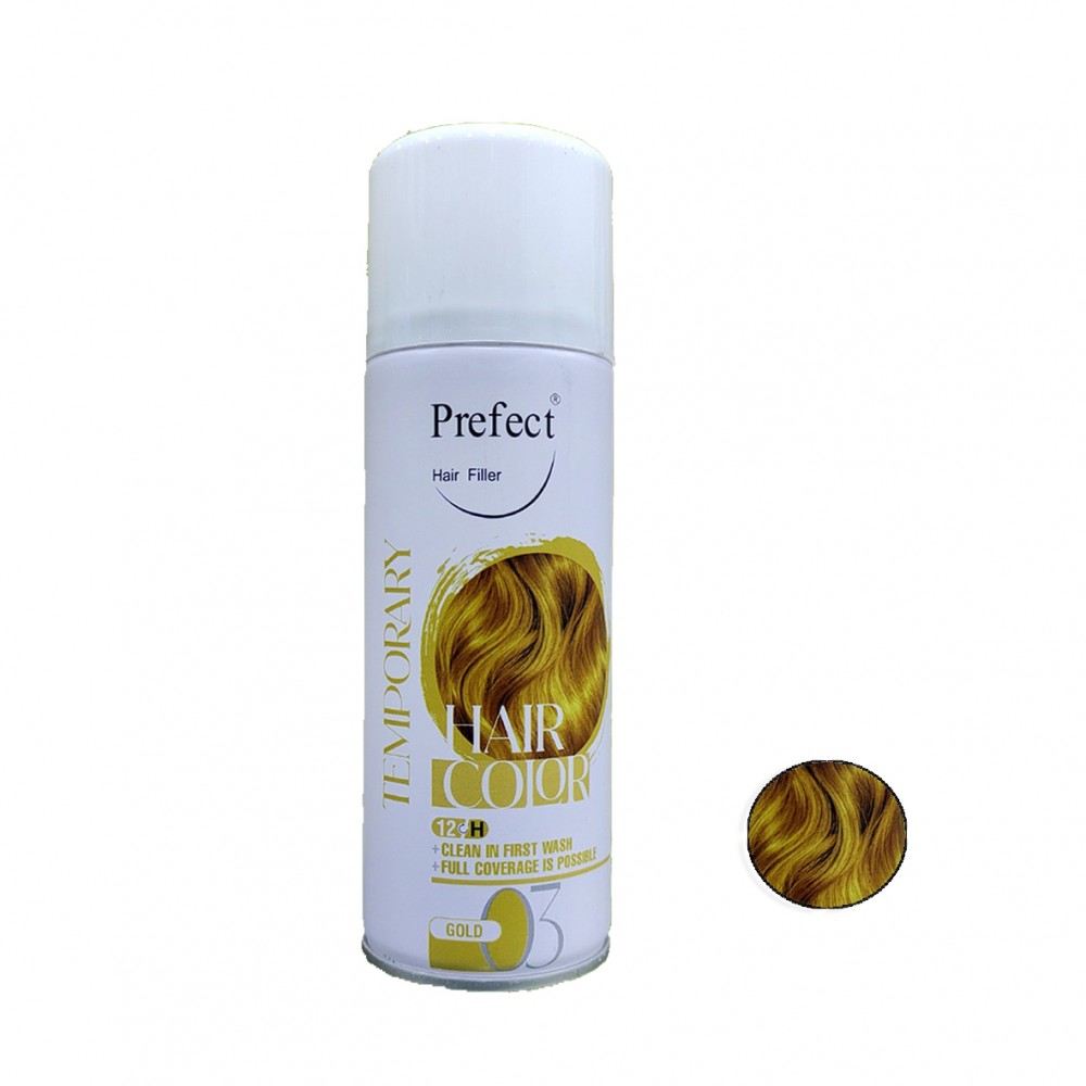 اسپری رنگ موی موقت پرفکت 03 طلایی