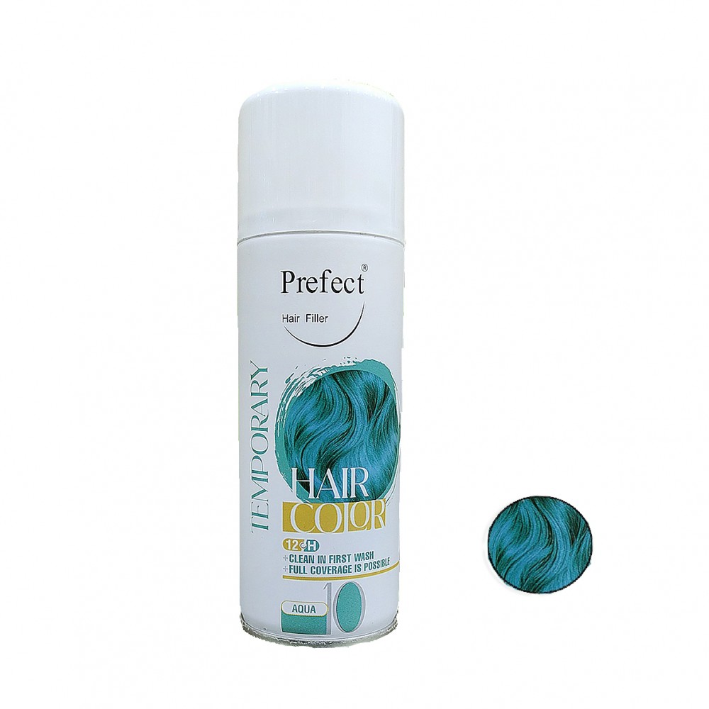 اسپری رنگ موی موقت پرفکت 10 فیروزه ای