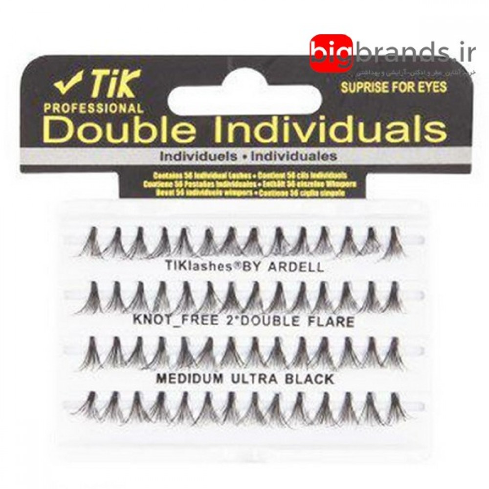مژه تیک بدون گره دبل الترا ریمل خورده مدیوم