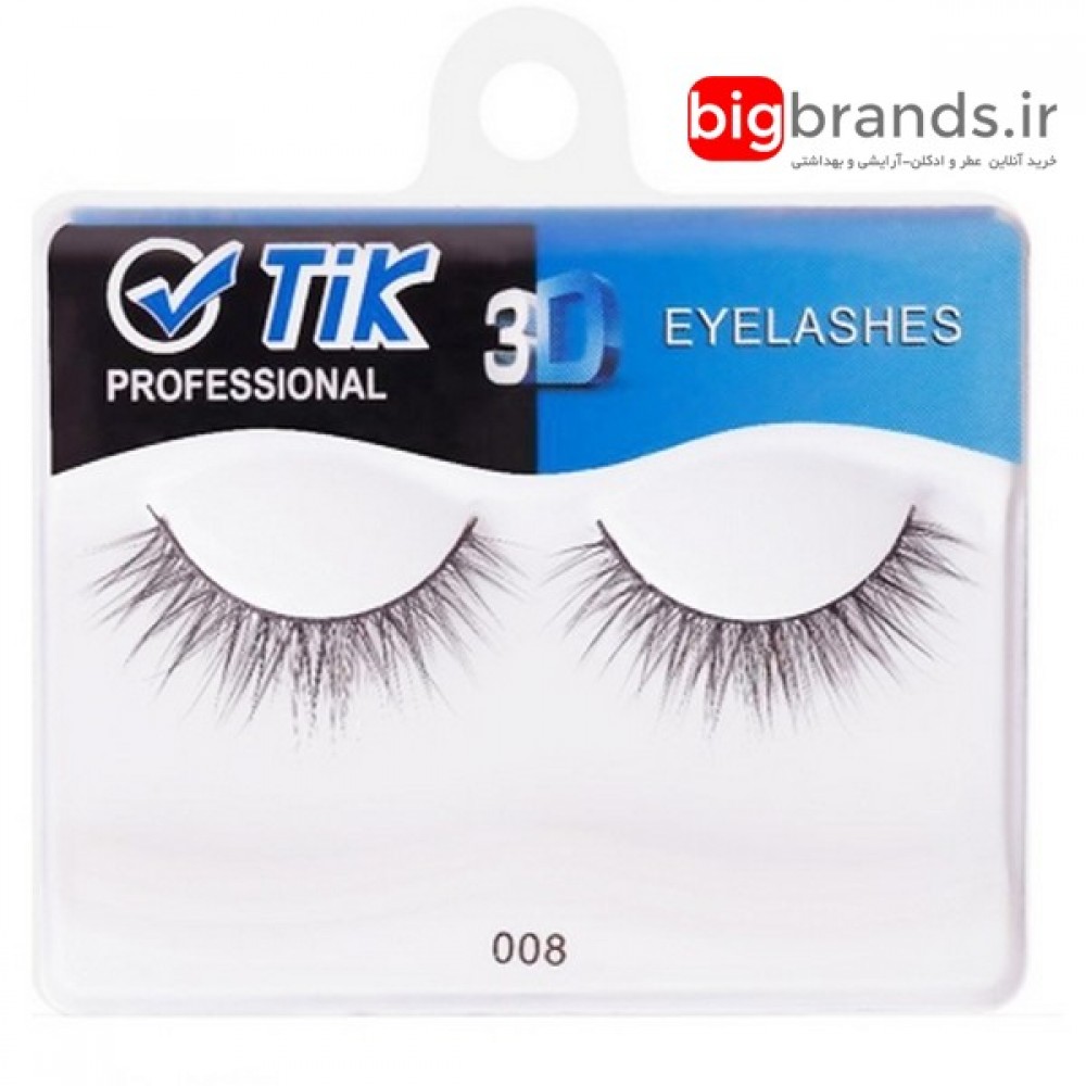 مژه تیک 3D جفتی الیاف طبیعی 008