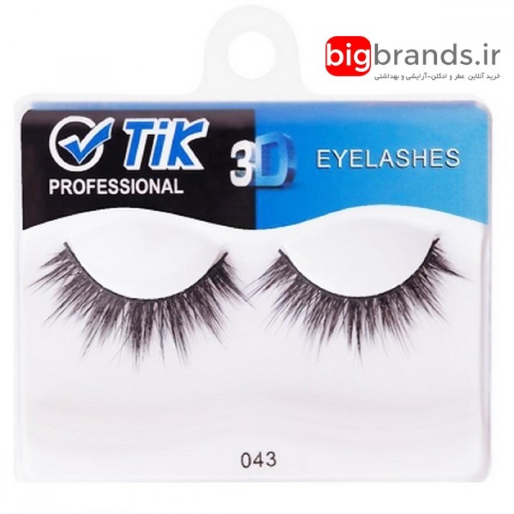 مژه تیک 3D جفتی الیاف طبیعی 043